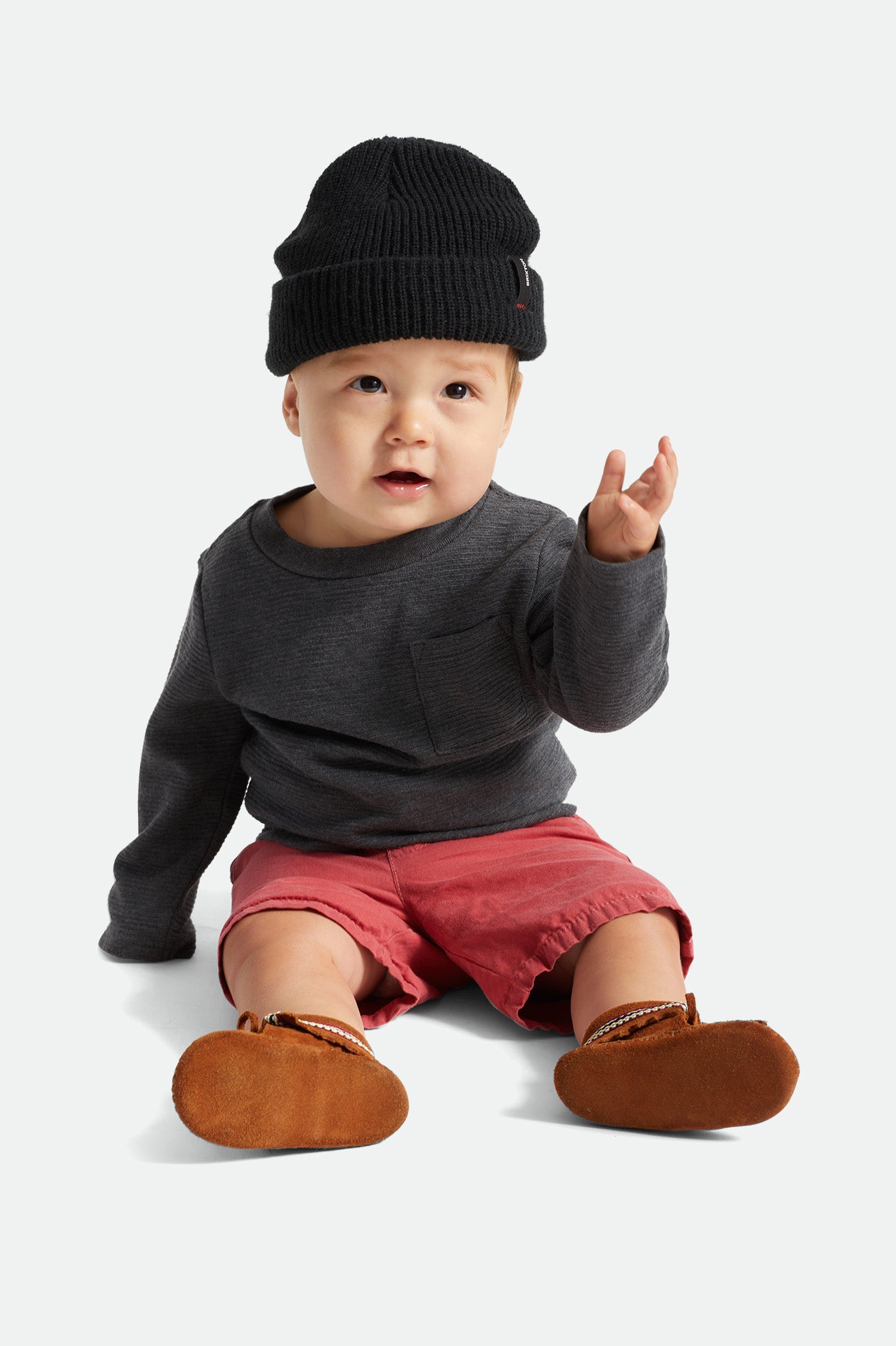 Czapki Beanie Męskie Brixton Baby Heist Czarne | IFSHC-6079