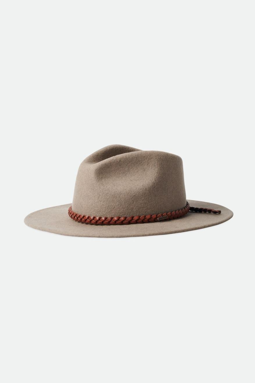 Fedory Damskie Brixton Messer Western Fedora Beżowe | GOJEA-0653