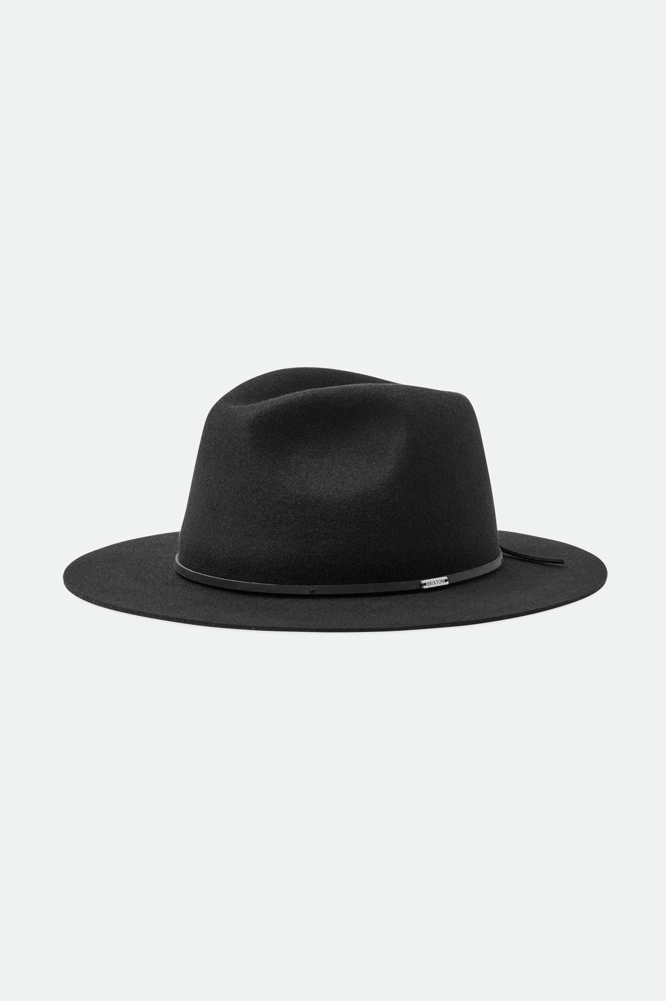 Fedory Damskie Brixton Wesley Fedora Czarne | FCKYB-5194