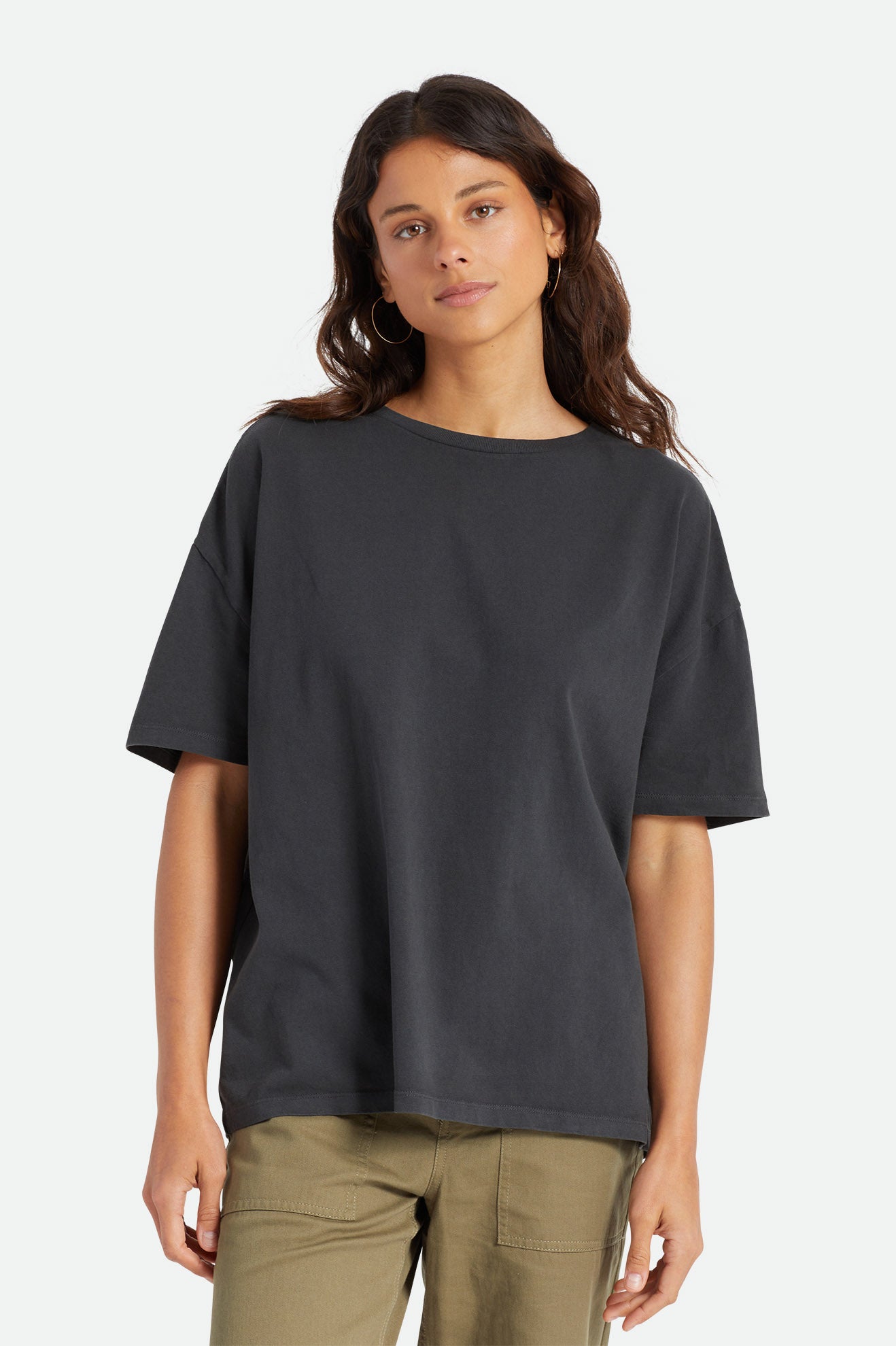 Najfatalniejszy Damskie Brixton Oversized Boyfriend Tee Czarne | SVNPH-9450