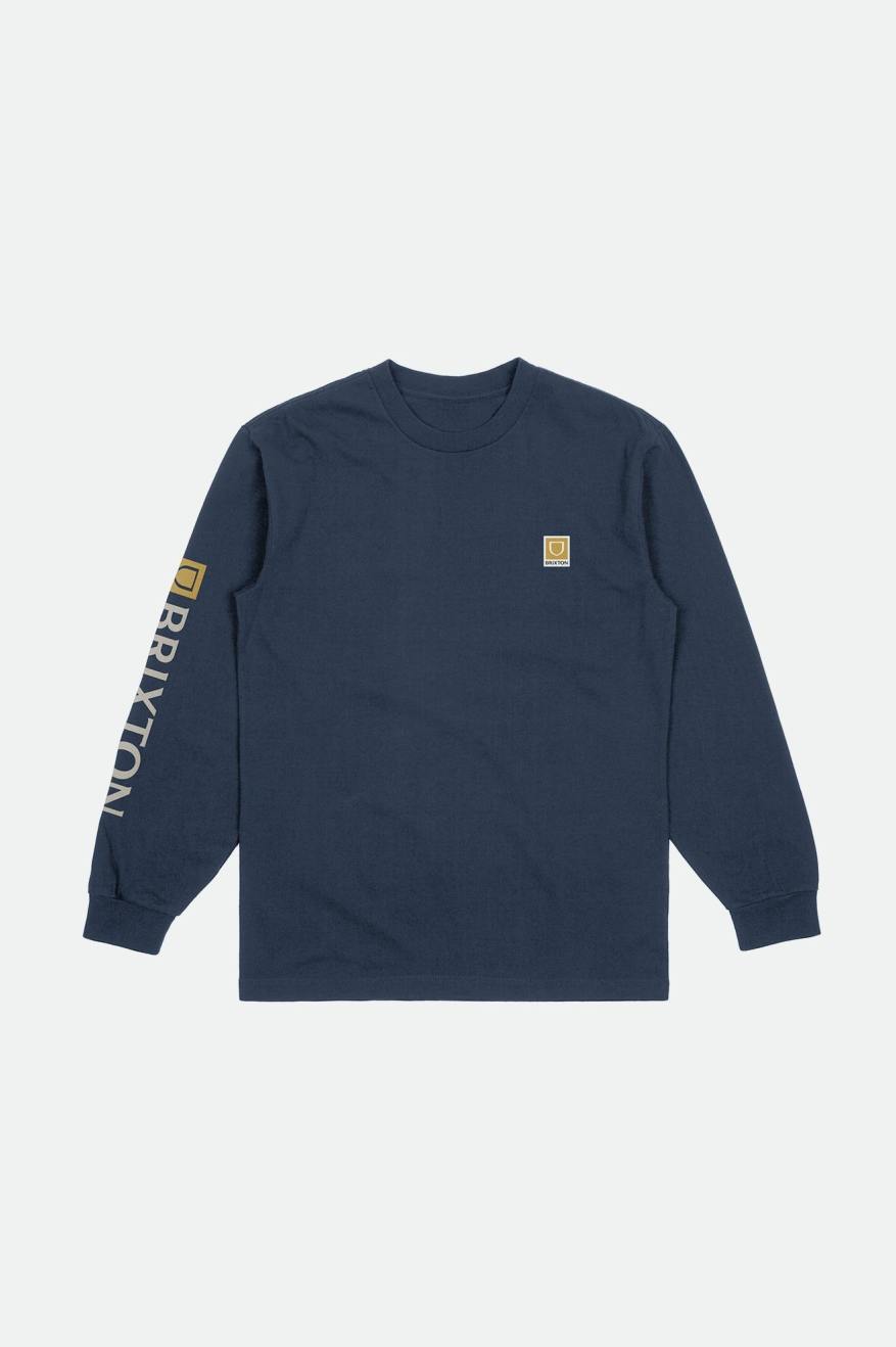 Najfatalniejszy Męskie Brixton Beta II L/S Standard Niebieskie | SPWYZ-9108