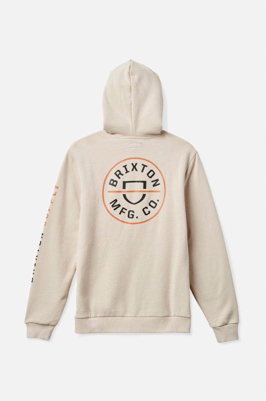 Bluzy Z Kapturem Męskie Brixton Crest Beżowe Pomarańczowe Czarne | JTYFQ-2198