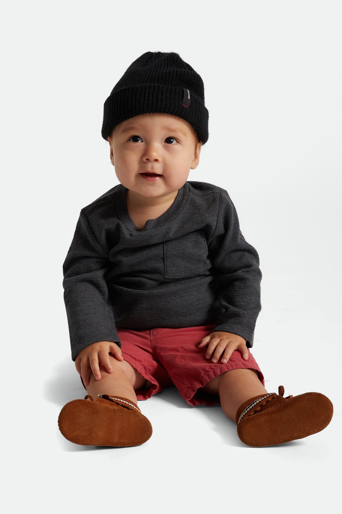 Czapki Beanie Damskie Brixton Baby Heist Czarne | VWPDI-2798