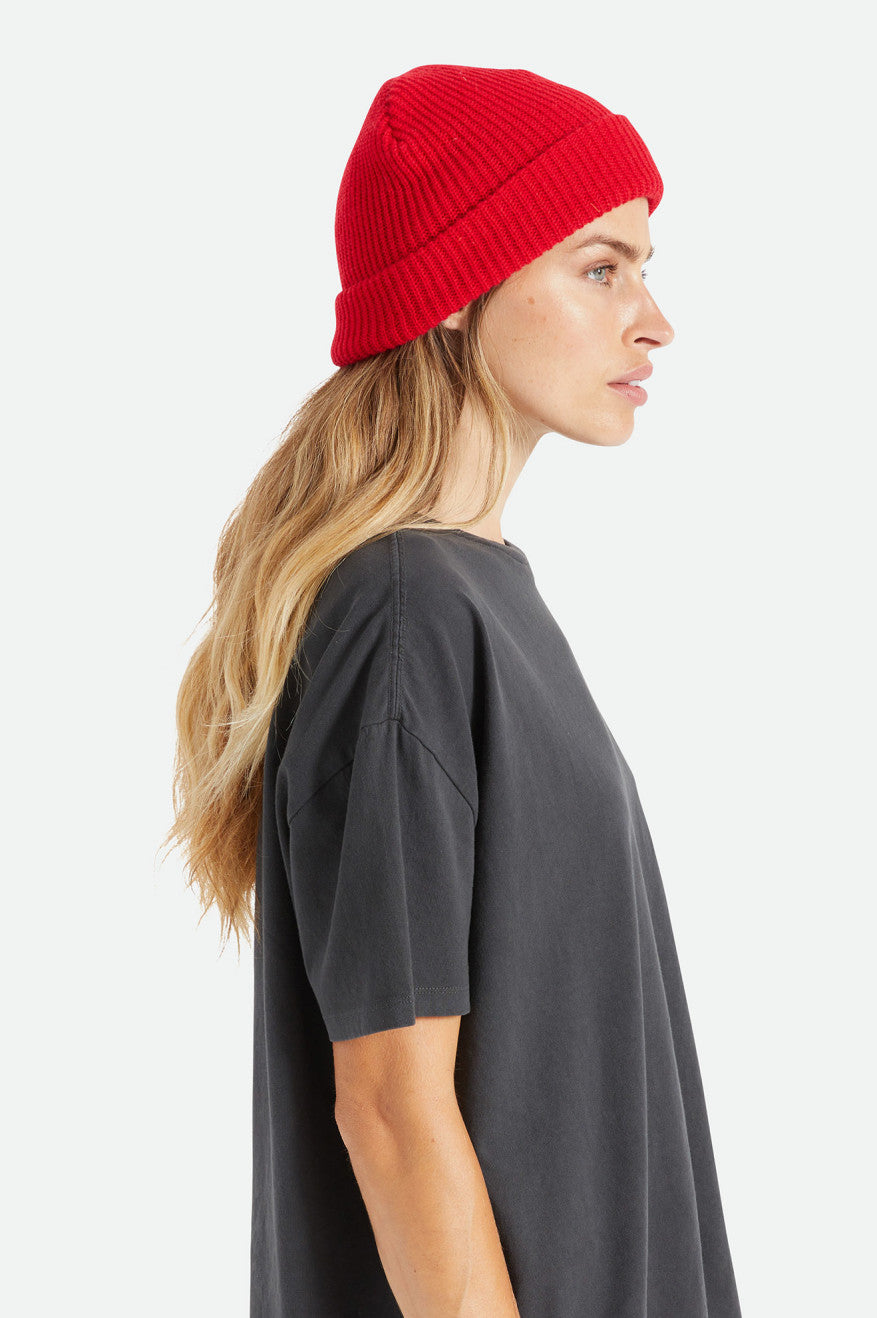 Czapki Beanie Damskie Brixton Heist Czerwone | FLERU-7254