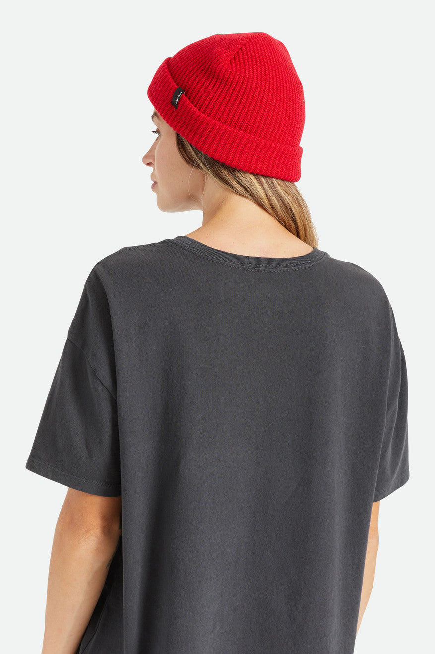 Czapki Beanie Damskie Brixton Heist Czerwone | FLERU-7254