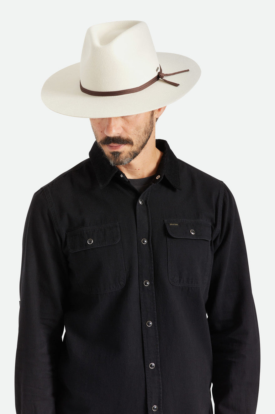 Czapki Damskie Brixton Cohen Cowboy Białe | AEZHB-5489