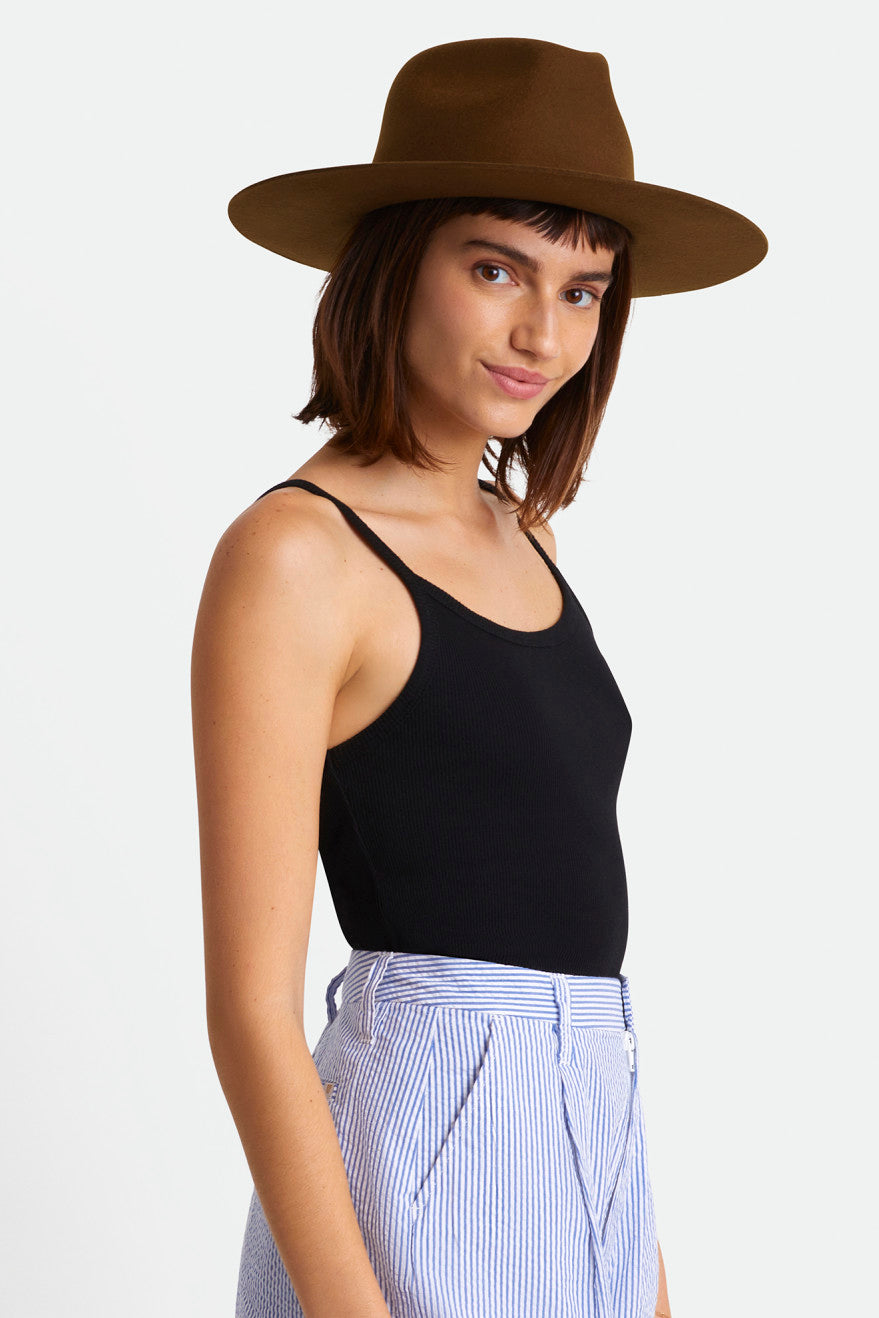 Czapki Damskie Brixton Cohen Cowboy Hat Kawa | MWYGJ-8296