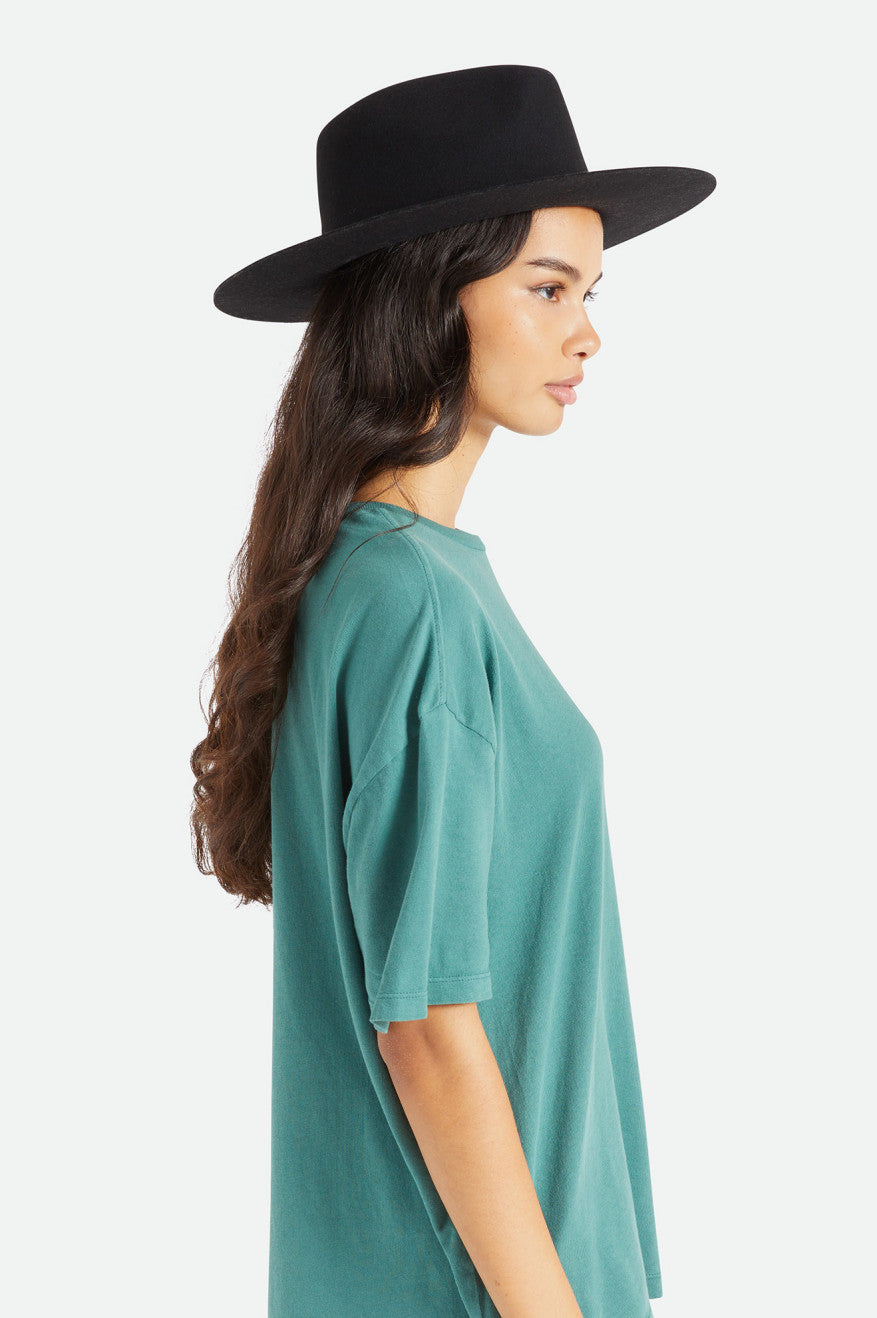 Czapki Damskie Brixton Cohen Cowboy Hat Czarne | SLUOE-0817