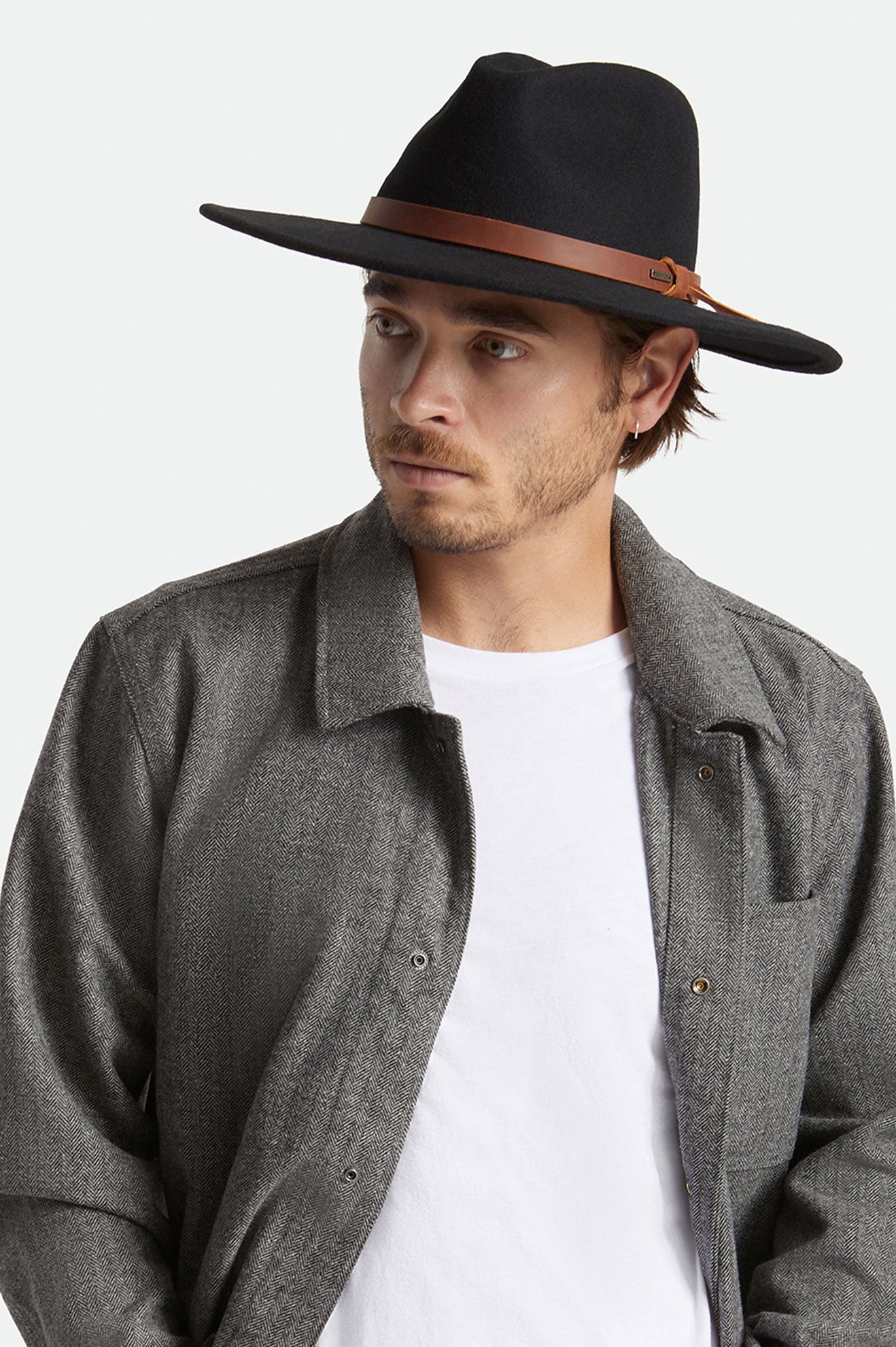 Czapki Damskie Brixton Field Proper Hat Czarne | AJHIB-2183