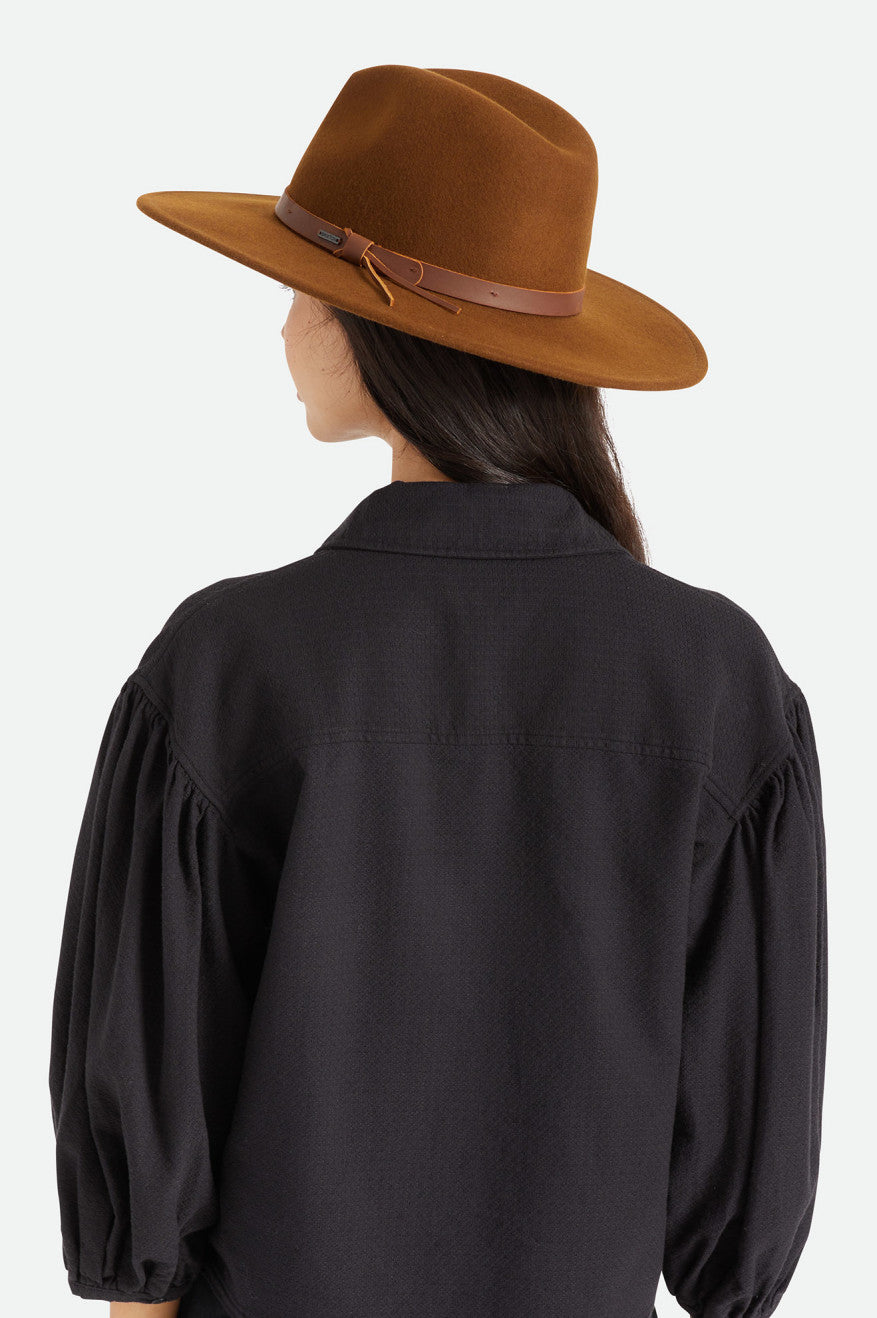 Czapki Damskie Brixton Field Proper Hat Kawa | QRBCT-5032