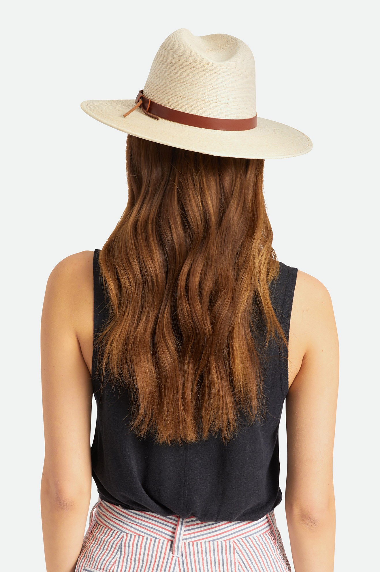 Czapki Damskie Brixton Field Proper Straw Hat Beżowe | USTAE-0364