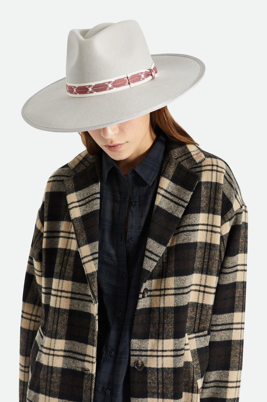 Czapki Damskie Brixton Jo Rancher Hat Beżowe | BADQP-5847