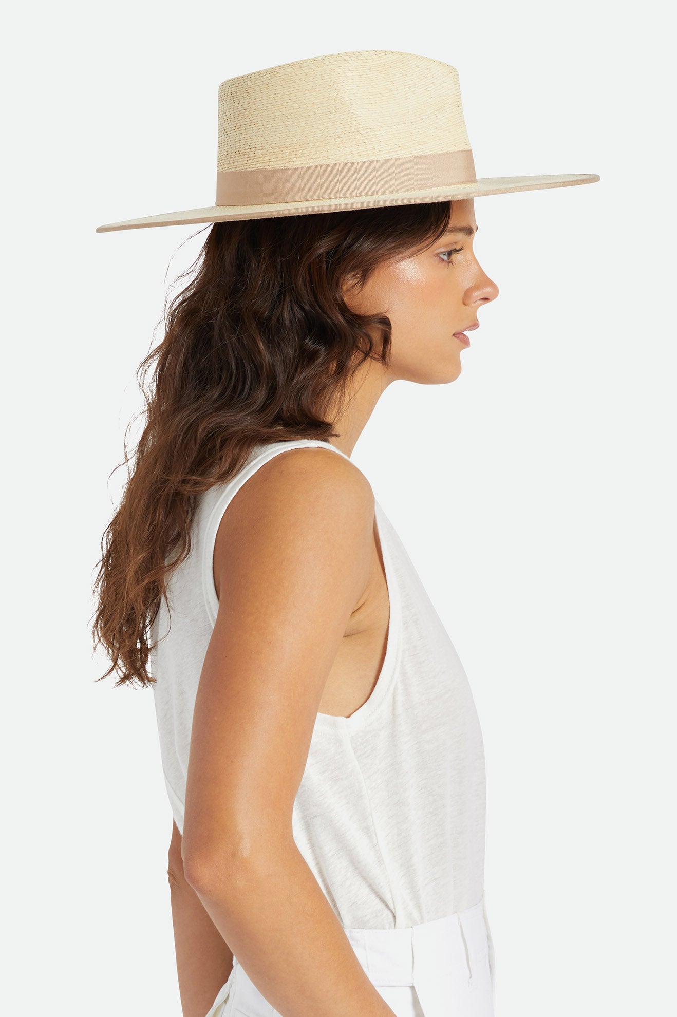 Czapki Damskie Brixton Jo Straw Rancher Hat Beżowe | ASCWN-4521