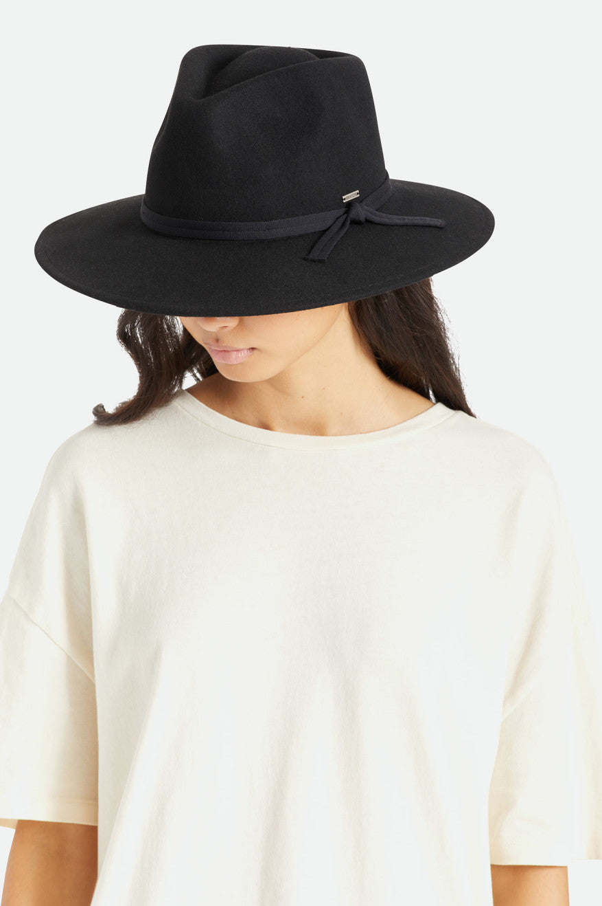 Czapki Damskie Brixton Joanna Felt Packable Hat Czarne | KRXFA-9742