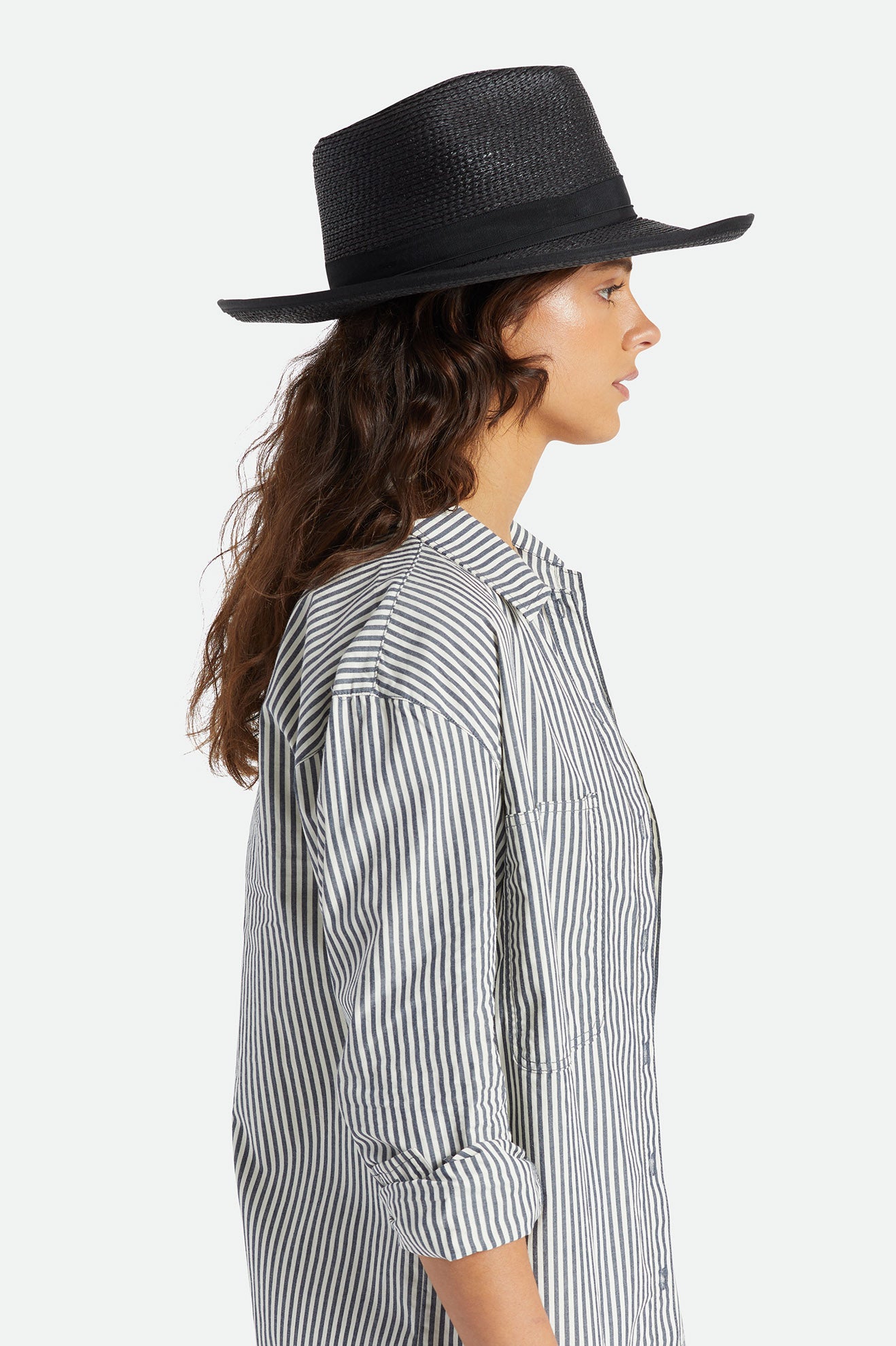 Czapki Damskie Brixton Reno Straw Hat Czarne | ZFUYB-5643