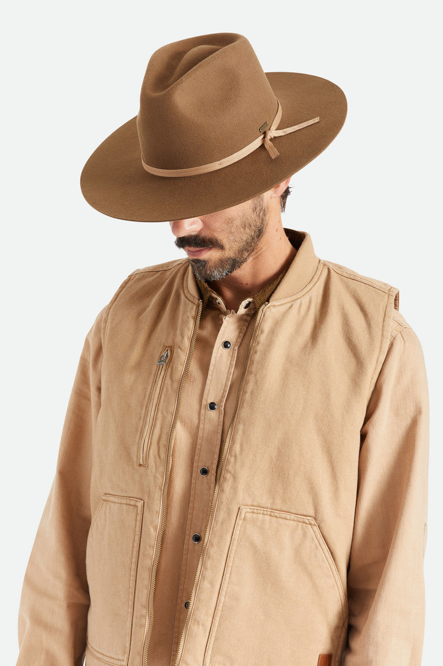 Czapki Męskie Brixton Cohen Cowboy Beżowe | SJIAR-9305