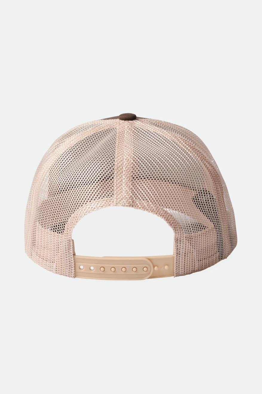 Czapki Męskie Brixton Crest NetPlus MP Mesh Cap Brązowe | MHJQD-0985