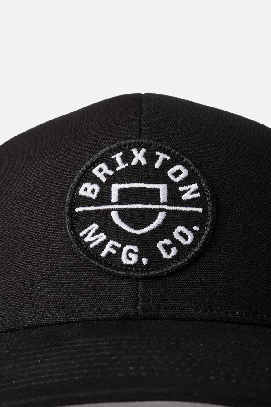 Czapki Męskie Brixton Crest NetPlus MP Trucker Hat Czarne | KLQFS-9746