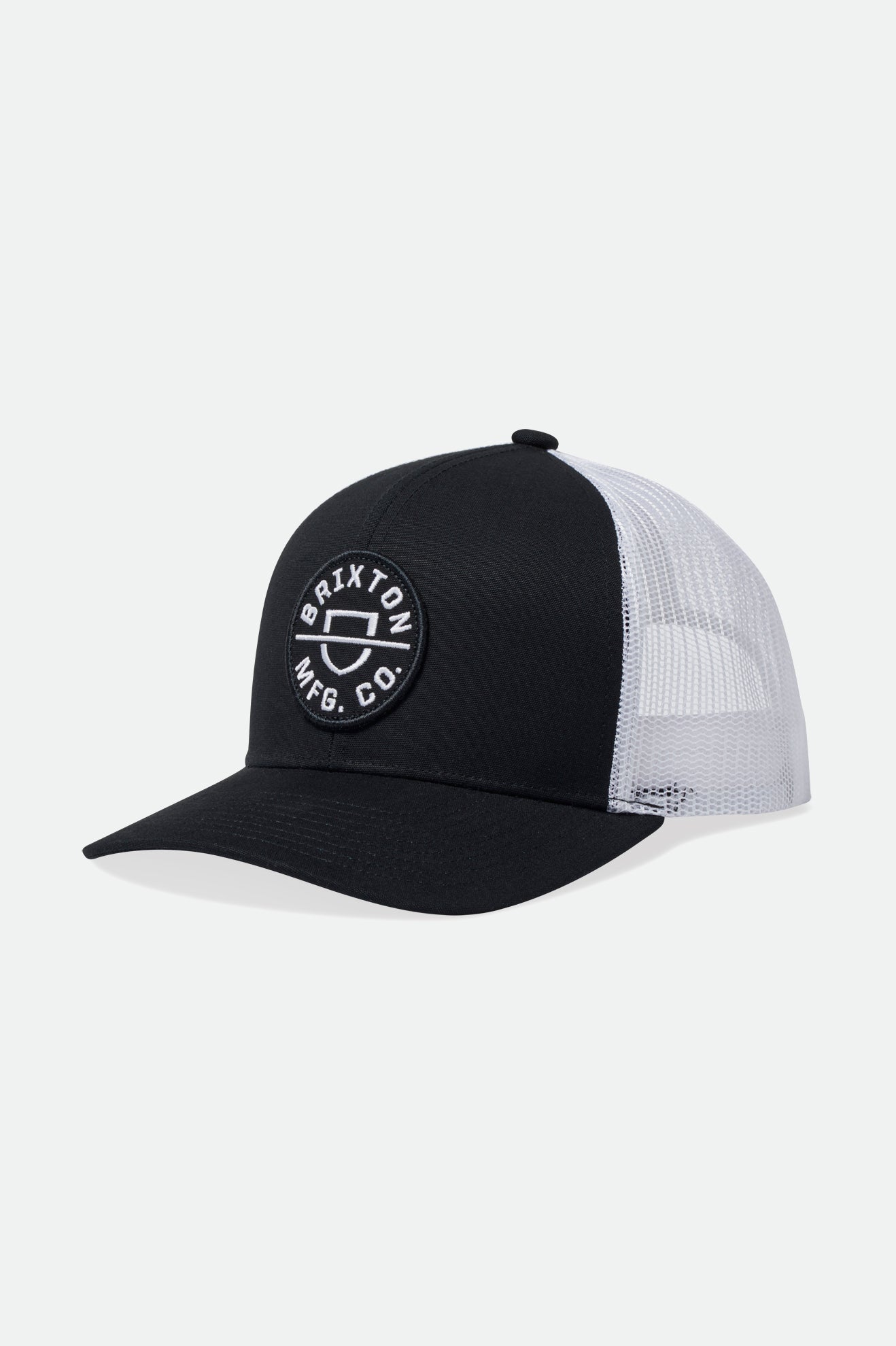 Czapki Męskie Brixton Crest NetPlus MP Trucker Hat Czarne | KLQFS-9746