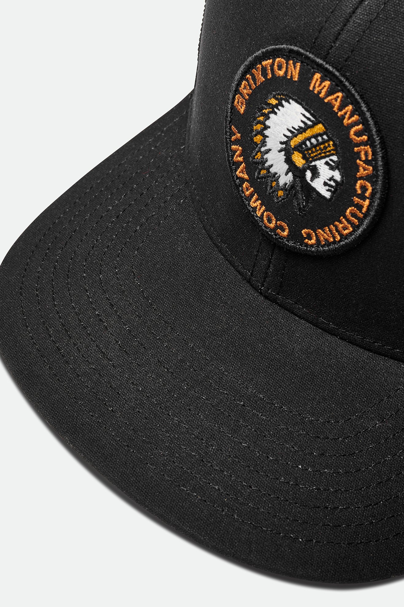 Czapki Męskie Brixton Rival Stamp NetPlus MP Trucker Hat Czarne | BUAWP-0817