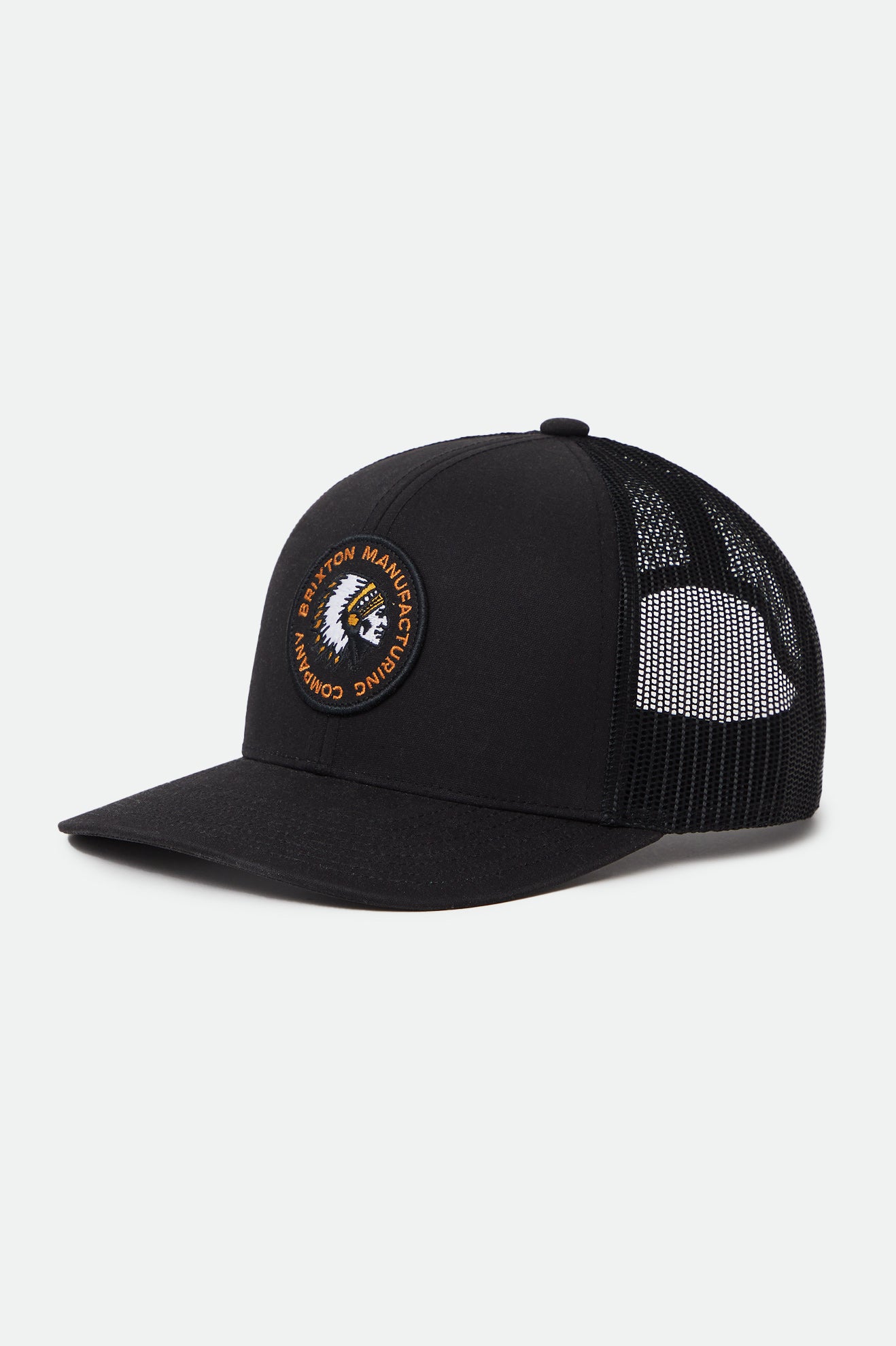 Czapki Męskie Brixton Rival Stamp NetPlus MP Trucker Hat Czarne | BUAWP-0817