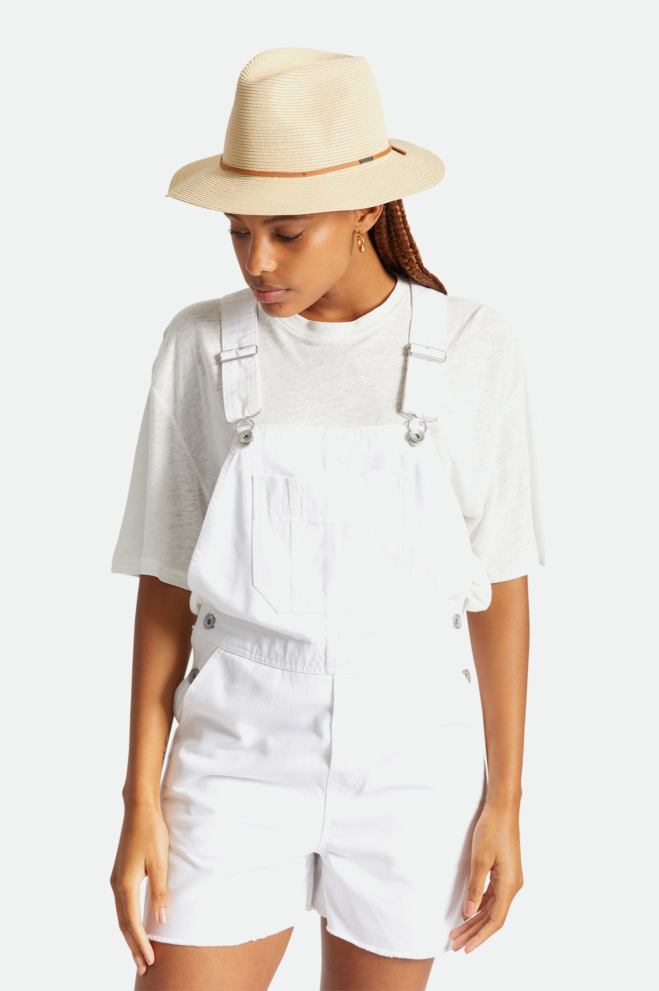 Czapki Męskie Brixton Wesley Packable Fedora Brązowe | KYCIA-2981