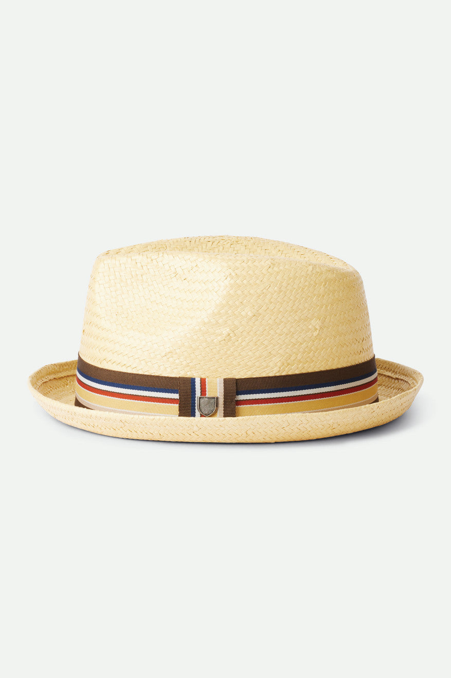 Fedory Damskie Brixton Castor Straw Fedora Brązowe | QRUXA-6347