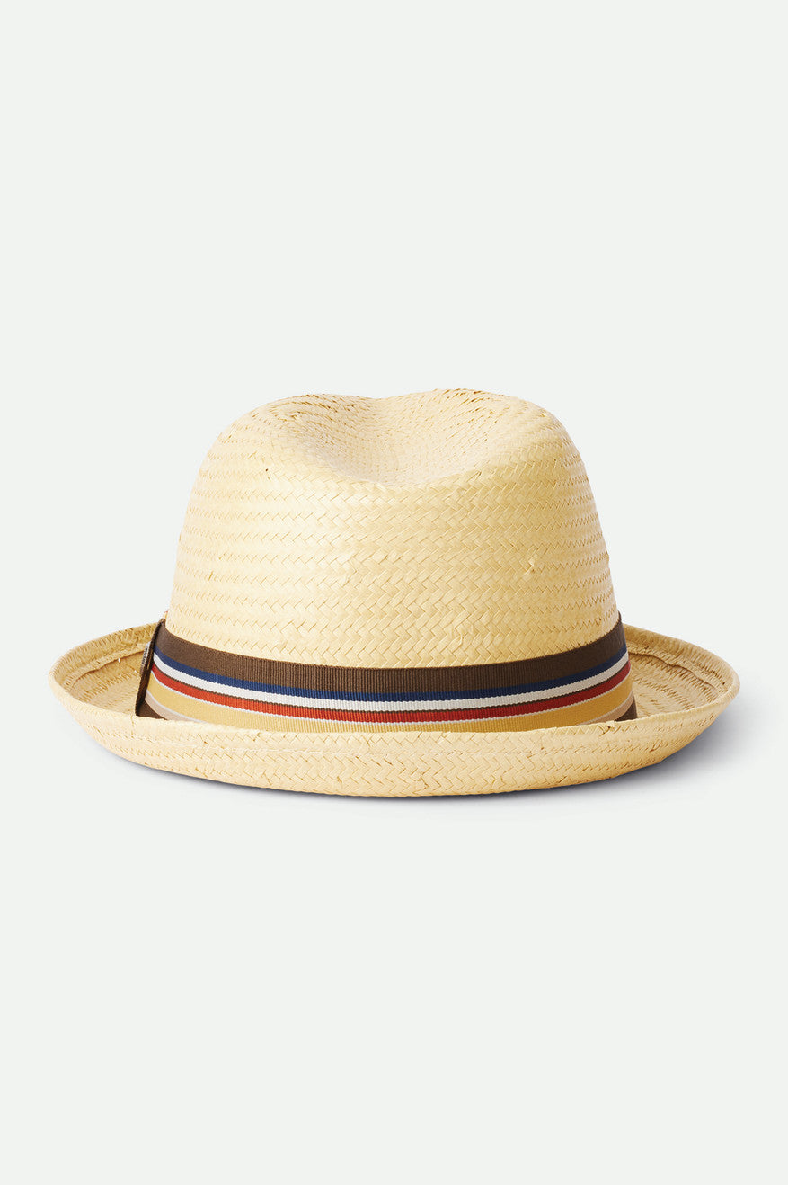 Fedory Damskie Brixton Castor Straw Fedora Brązowe | QRUXA-6347