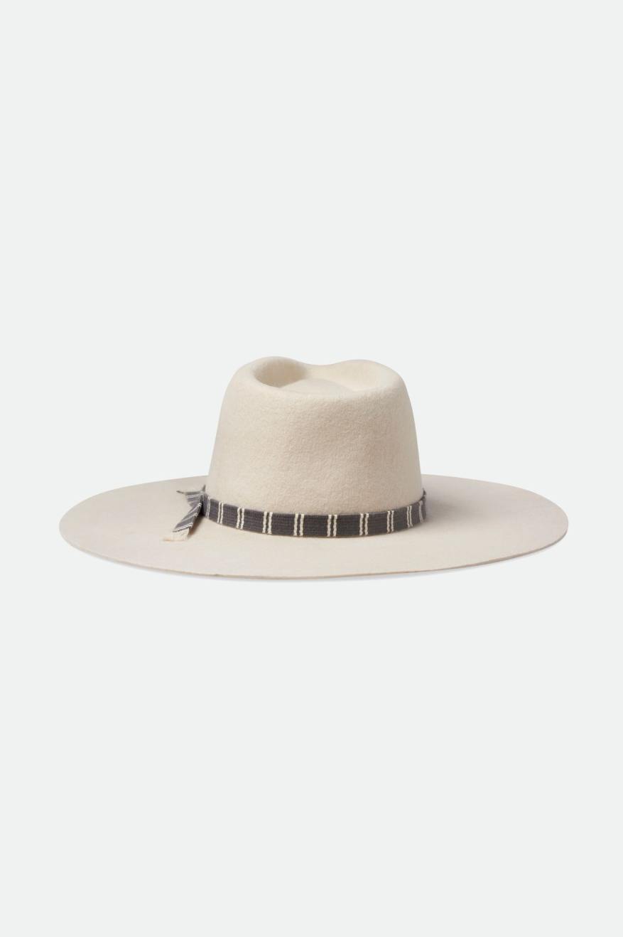 Fedory Damskie Brixton Leigh Felt Fedora Białe | ISNOE-9526