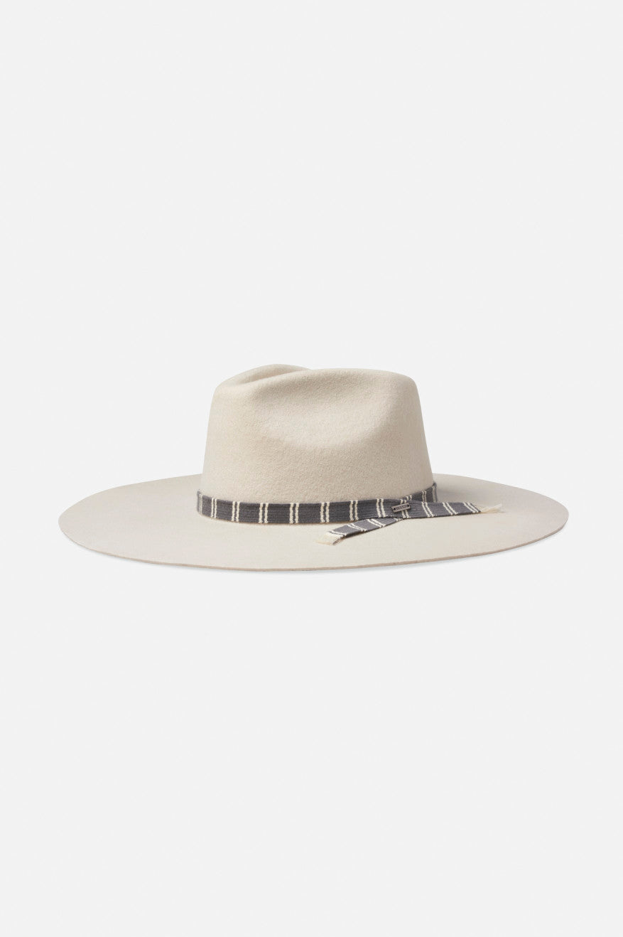 Fedory Damskie Brixton Leigh Felt Fedora Białe | ISNOE-9526