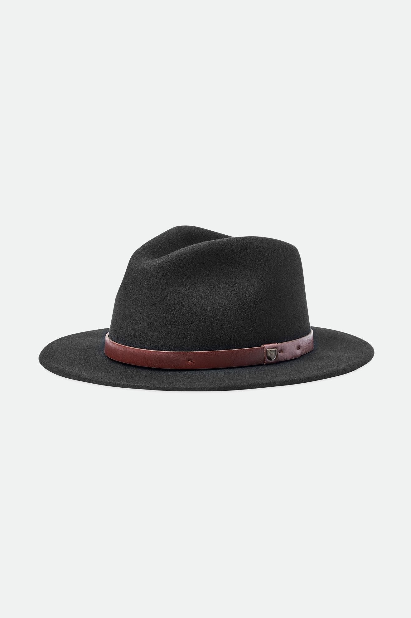 Fedory Damskie Brixton Messer Fedora Czarne | BHTDW-3647