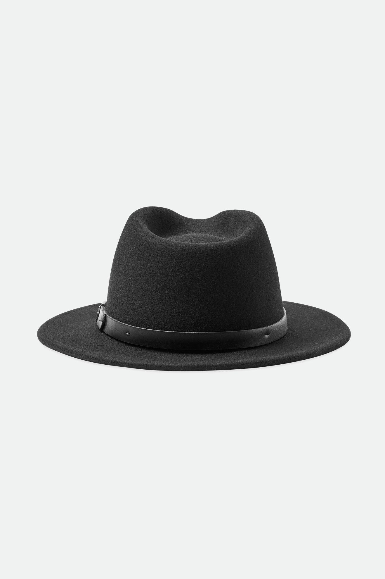 Fedory Damskie Brixton Messer Fedora Czarne | OQWLI-1587