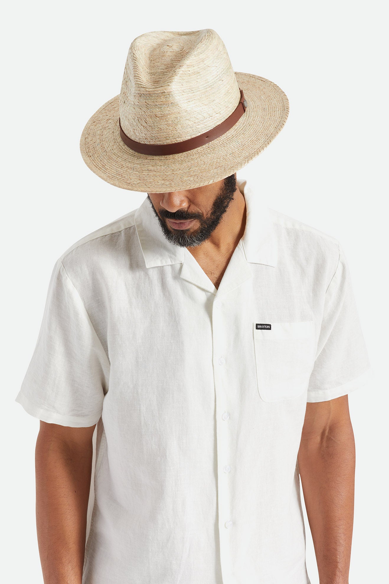 Fedory Damskie Brixton Messer Straw Fedora Beżowe | SDQPU-8051