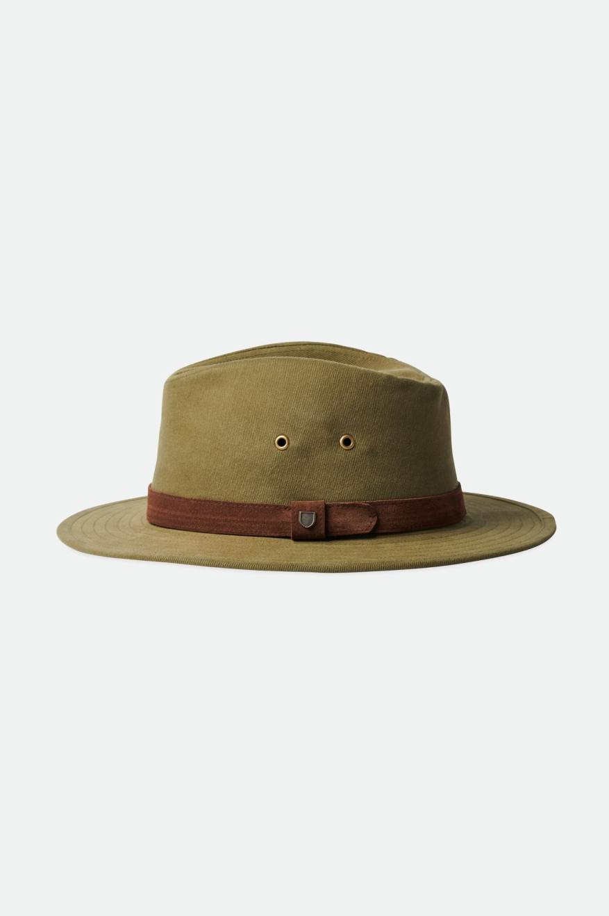 Fedory Damskie Brixton Messer Utility Adventure Fedora Oliwkowe | UISTF-2967