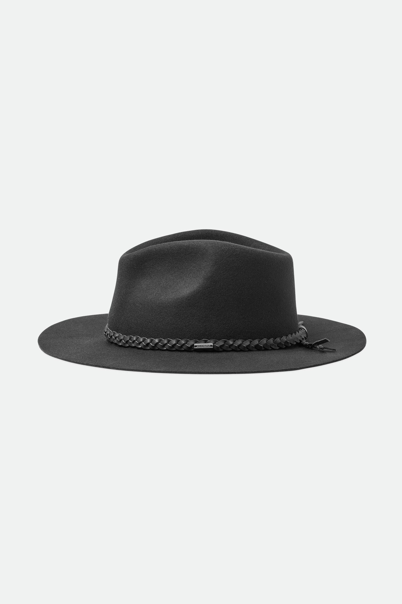 Fedory Damskie Brixton Messer Western Fedora Czarne | IXYRA-1892