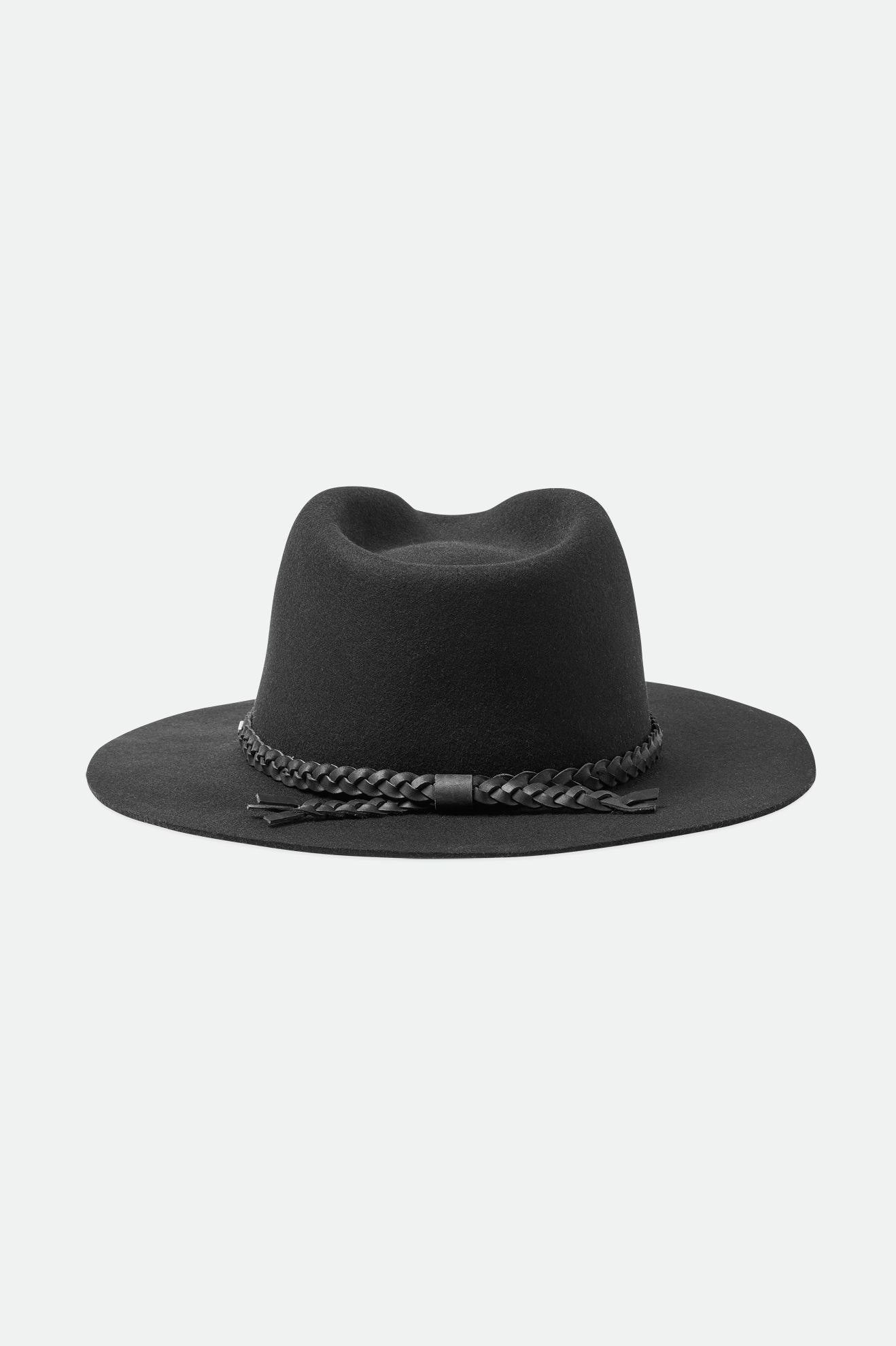 Fedory Damskie Brixton Messer Western Fedora Czarne | IXYRA-1892