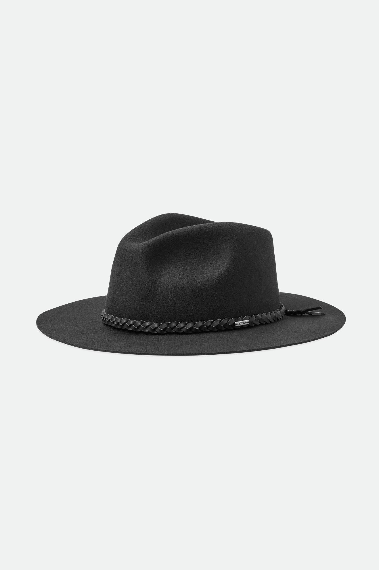 Fedory Damskie Brixton Messer Western Fedora Czarne | IXYRA-1892