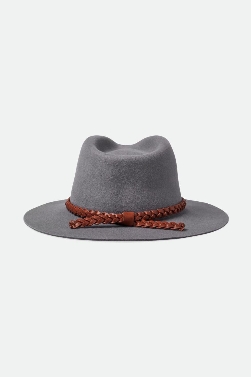 Fedory Damskie Brixton Messer Western Fedora Szare | UXCSZ-9746