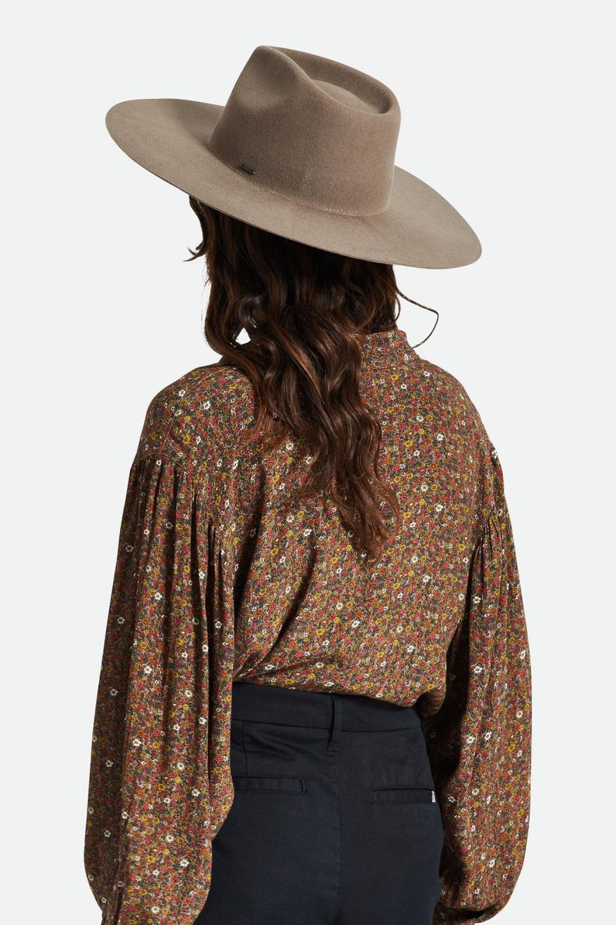 Fedory Damskie Brixton Primrose Felt Fedora Szare | GZLOC-2804