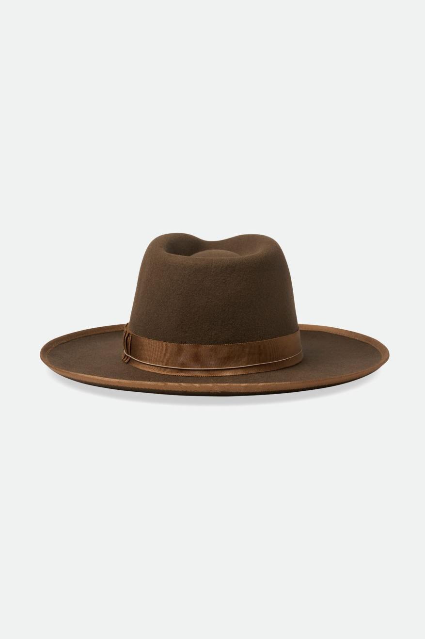 Fedory Damskie Brixton Reno Fedora Brązowe | NUYQI-8536