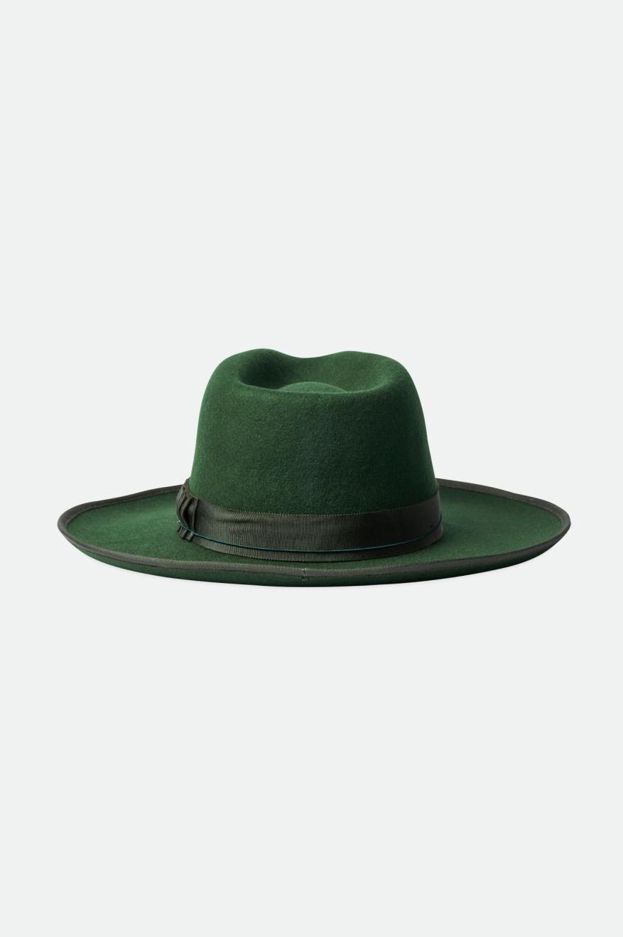 Fedory Damskie Brixton Reno Fedora Zielone | JCBYV-7908