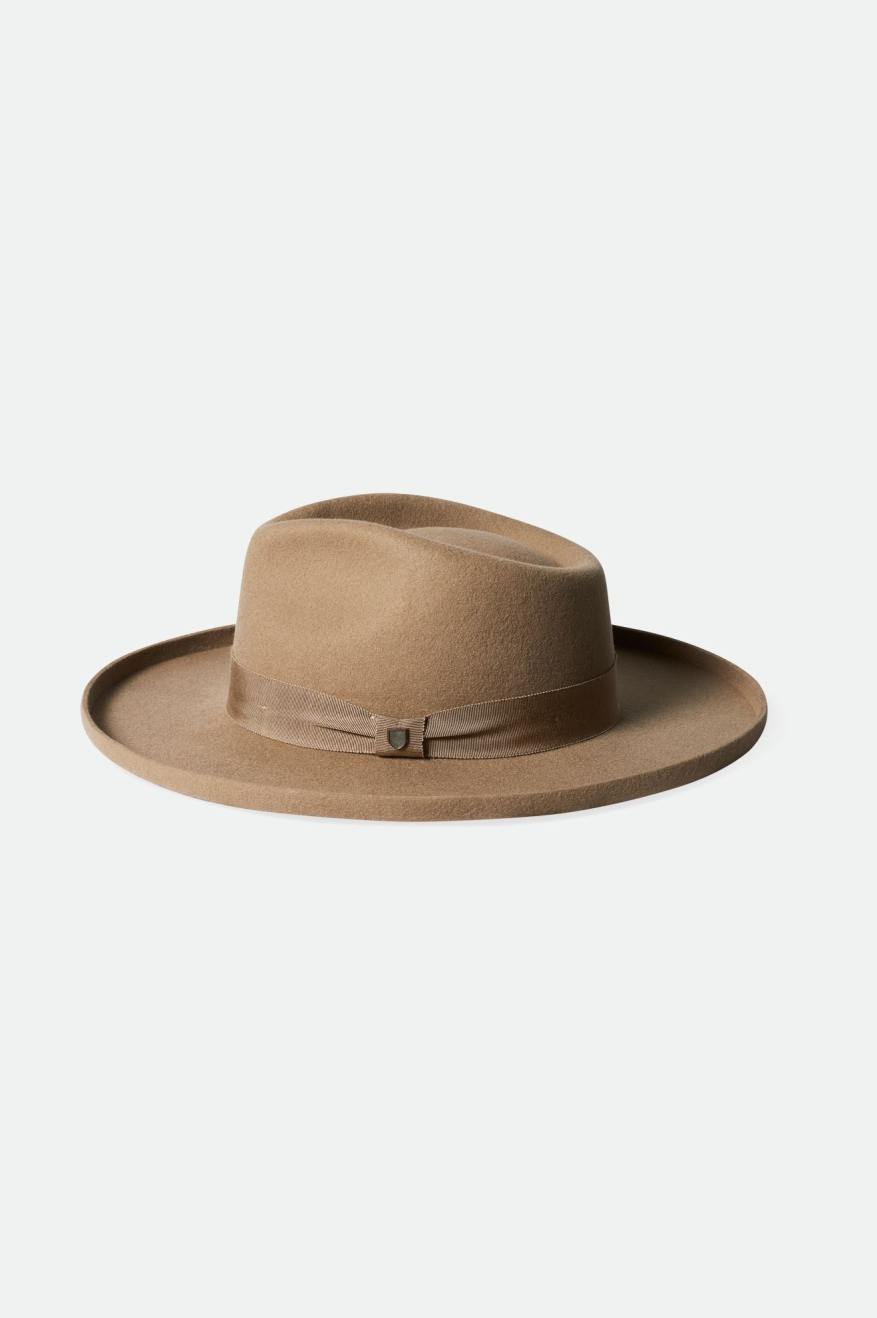 Fedory Damskie Brixton Victoria Felt Fedora Brązowe | CIDRQ-0967