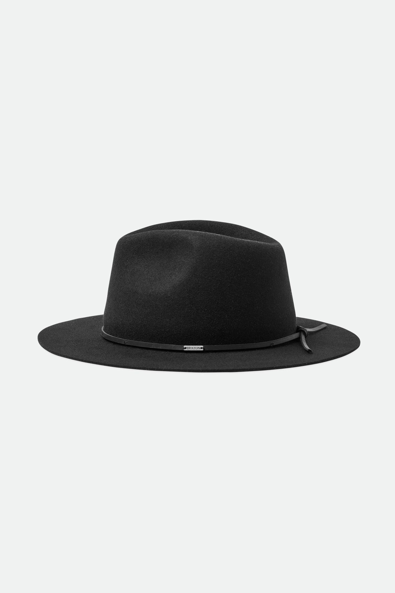 Fedory Damskie Brixton Wesley Fedora Czarne | FCKYB-5194