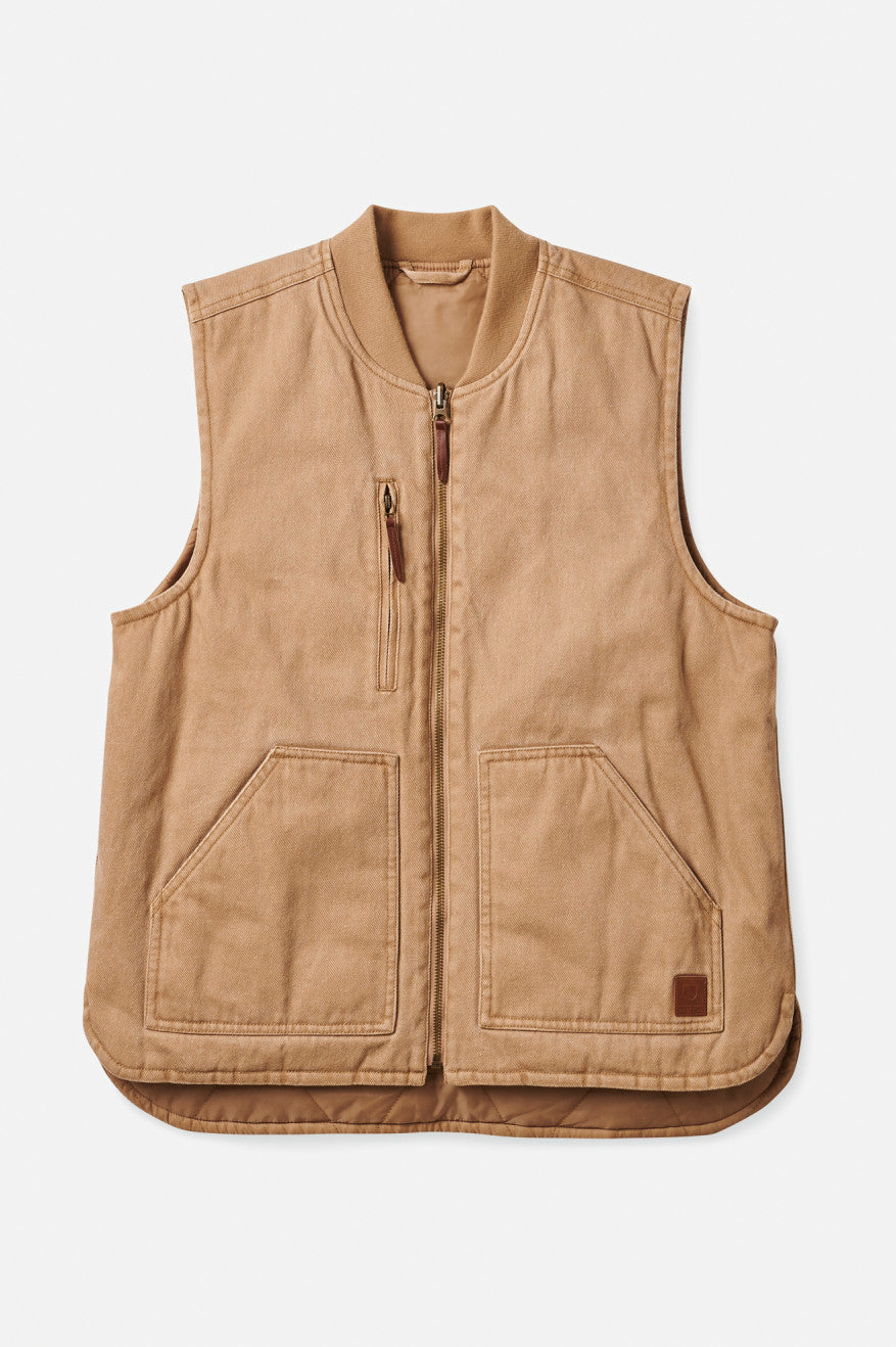 Kurtka Męskie Brixton Abraham Reversible Vest Beżowe | ALWSH-5698