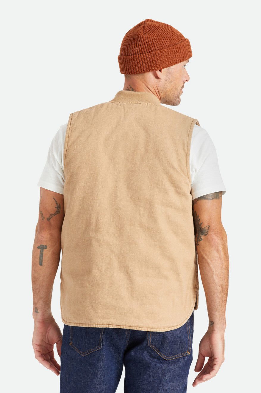 Kurtka Męskie Brixton Abraham Reversible Vest Beżowe | ALWSH-5698