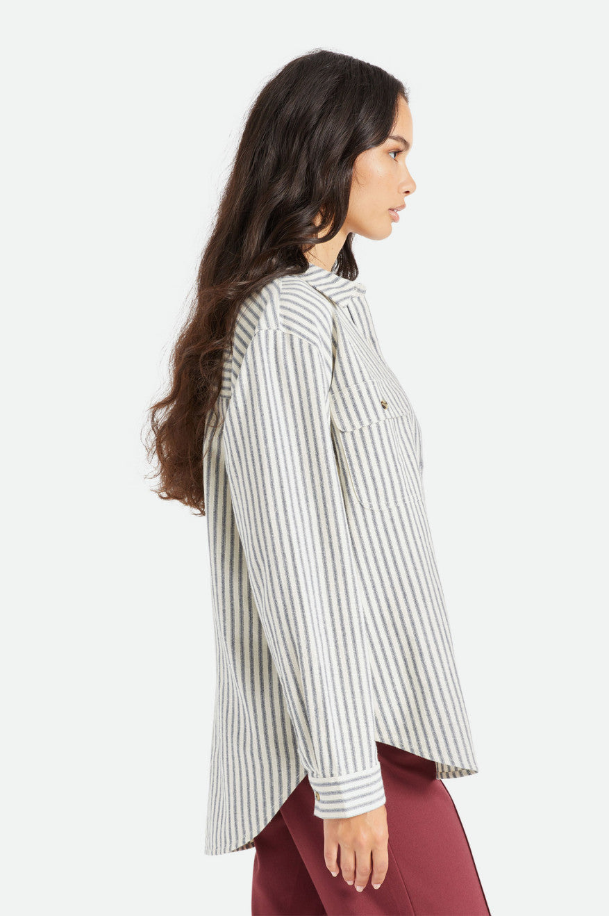 Najfatalniejszy Damskie Brixton Bowery Boyfriend L/S Stripes | UZQNM-2815