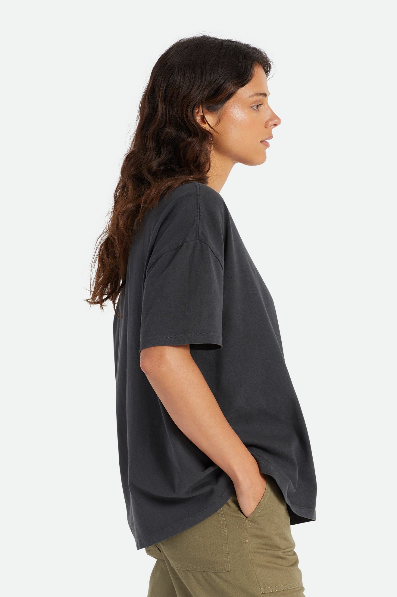 Najfatalniejszy Damskie Brixton Oversized Boyfriend Tee Czarne | SVNPH-9450