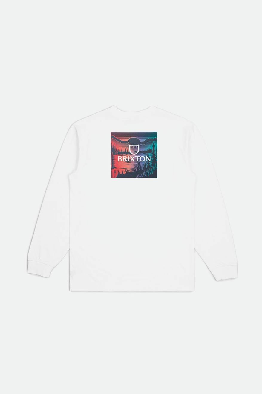 Najfatalniejszy Męskie Brixton Alpha Square L/S Standard Białe | RHQJU-8723