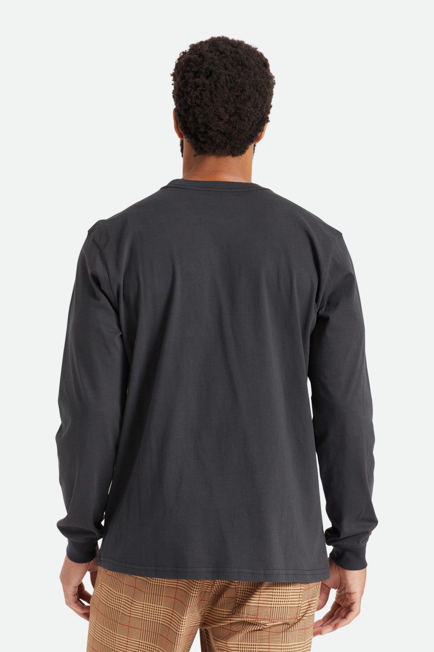 Najfatalniejszy Męskie Brixton Basic L/S Pocket Czarne | KCOIX-5807