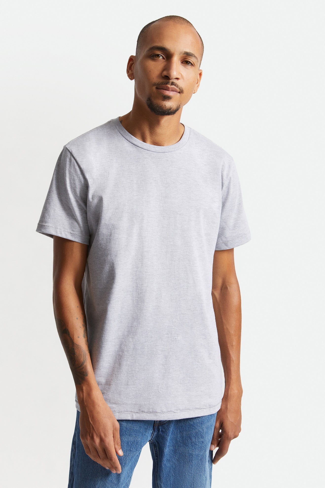 Najfatalniejszy Męskie Brixton Basic S/S Tailored Szare | ZMTSI-3910